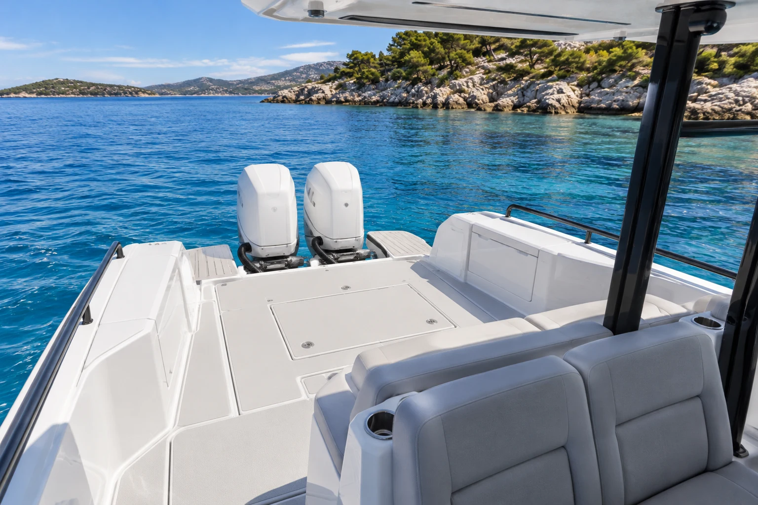 Axopar 37 Sun Top — Open aft deck, ACI Marina Split